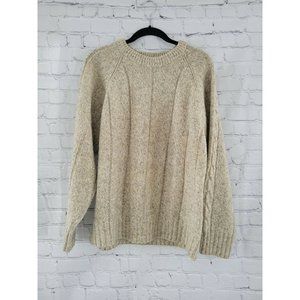 Eddie Bauer Wool Sweater Mens Tan Size S/P